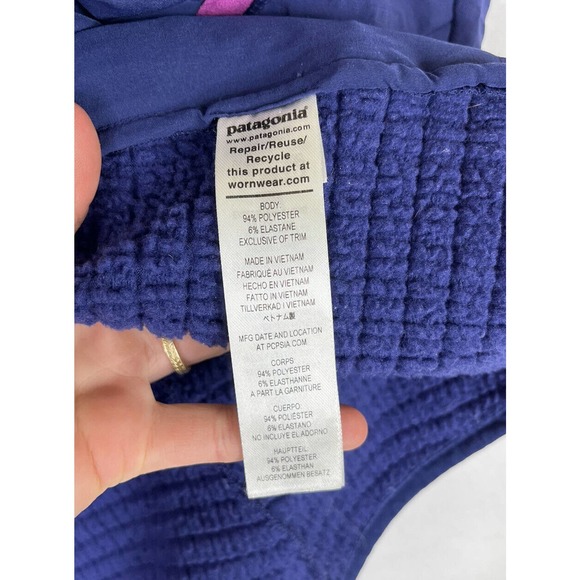 Patagonia Womens Small R2 Techface Jacket R Regulator Waffle Thermal Grid Blue - Picture 5 of 7
